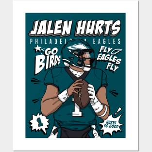 Jalen Hurts Comic Style Art Posters and Art